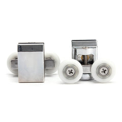 2Pcs Double Wheels Shower Door Top Rollers for Sliding Shower Door