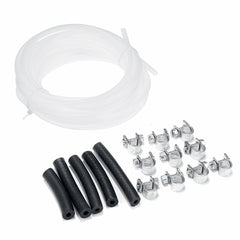 3mm 5M Fuel Pipe Line Hose Clip Kit Rubber+Metal For Heater Fuel Tank
