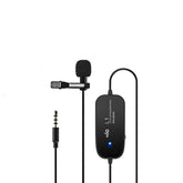 Lavalier Microphone Rechargeable Lapel Condenser Clip-on Handsfree Collar Mic for Mobile Phone DSLR Camera PC Laptop