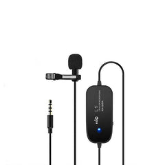 Lavalier Microphone Rechargeable Lapel Condenser Clip-on Handsfree Collar Mic for Mobile Phone DSLR Camera PC Laptop