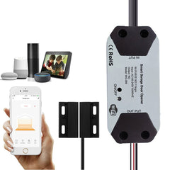 WIFI Garage Door Controller Voice Remote Control Smart Garage Controller Compatible with Amazon Alexa Speakers Tuya Smart Life APP