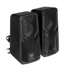 Computer Speaker 5W*2 Multimedia Speaker with 2.0 Channel Hi-Fi Sound 360 Surround Sound RGB Light