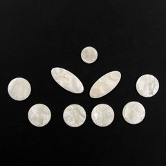 9pcs White Mother of Pearl Shell Key Button Inlays for Tenor/ Alto/ Soprano Sax Saxophone