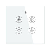 WiFi RF Smart Ceiling Fan Light Switch EU 2/3 Way RF Remote Speed Control Works with Alexa Google Home