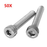 M3SH5 50Pcs M3 Stainless Steel Hex Socket Cap Head Screws Bolts 4-20mm Optional Length