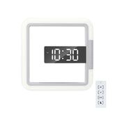 Digital Clock LED Wall Remote Controled RGB Mirror Clock