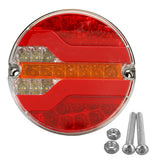 24V LED Hamburger Rear Neon Tail Lights For Truck Lorry Van Caravan Bus Camper