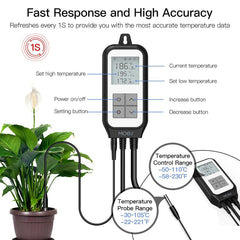LED Display WiFi Tuya Smart Digital Thermostat Socket App Remote Control Agricultural Household Temperature Regulator AC100-250V