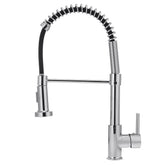 Kitchen Mixer Tap Rotatable Hot And Cold Water Multifunctional Sink Spring Faucet with Pull Out Hose Spray Single Lever