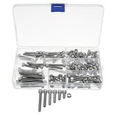 110Pcs M5 Stainless Steel 10-40mm Hex Socket Cap Screw Allen Bolt Assortment Kit