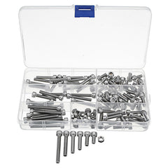 110Pcs M5 Stainless Steel 10-40mm Hex Socket Cap Screw Allen Bolt Assortment Kit