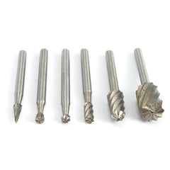 6Pcs 1/8 Inch Shank Milling Rotary File Burrs Bit Set Carving Tools