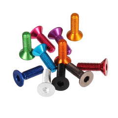 10pcs M3x10mm Countersunk Hex Socket Screw 7075 Aluminum Alloy Flat Head Metric