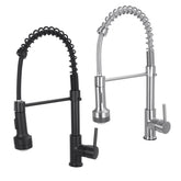 Stainless Steel Kitchen Pull-Down Spray Sink Faucet Pull Out LED Mixer Tap
