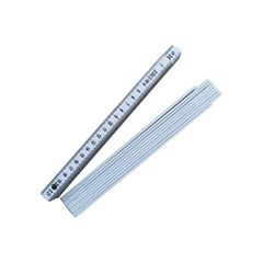 2M Plastic Folding Ruler Straight Ruler Double Scale 10 Locking Joints 200cm Portable Carpenter Measuring Tools