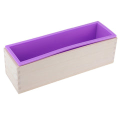 Wooden Box Silicone Soap Making Mold Loaf With Soap Cutter Cutting Mould