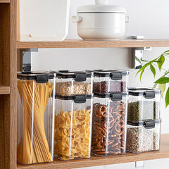 2/4PCS Plastic Dry Food Containers Kitchen Noodles Storage Box Cereal Dispenser