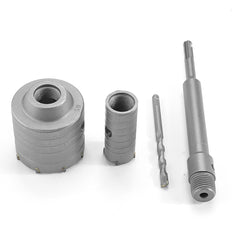30 and 65mm Concrete Cement Wall Hole Saw Cutter Drill Bit 200mm SDS Shank Rod Wrench Tool Kit