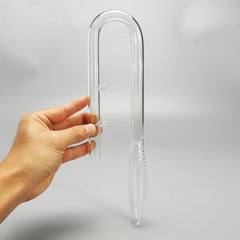 Aquarium Fish Tank Lily Violet Inflow Glass Pipe 13/17mm Tube + Suction Cups Set