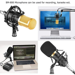 Condenser Microphone Kit Live Set Metal Shockproof Professional Recording Studio