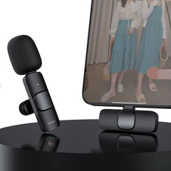 wireless mini lavalier microphone low latency type-c interface portable for live stream video youtube vlog mic