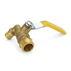Brass Water Faucet Tap Lever Handle Quick Opening with Ball Valve for Hot