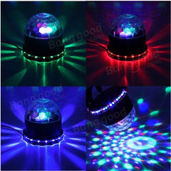 15W LED RGB Crystal Magic Ball Sunflower Stage Light Sound Actived for Chritmas Party KTV Disco