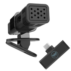 Wireless Microphone Low Latency Portable Audio Video Recording Plug-Play Lapel Mic