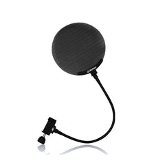 Filter Dual Layered Wind Screen With Enhanced Flexible Gooseneck Clip Stabilization Arm