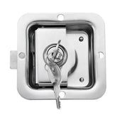 Stainless Steel Paddle Door Lock Latch Handle Truck Tool Box Trailer With 2 Keys