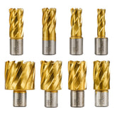 HSS Hollow 12-42mm Cutting Diameter Titanium Coated Core Drill Bit For Metal Cutting Weldon Shank Magnetic