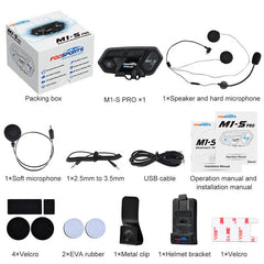 Single Fodsports -S Pro Motorcycle Helmet Intercom Bluetooth Helmet Headsets 8 Rider 2000M Group Interphone