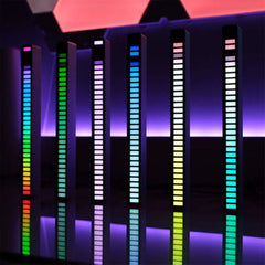 RGB USB Energy Saving Lamp Voice-activated Pickup Rhythm Light Car Ambient Lamp Music Atmosphere Light Game Light