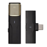Wireless Microphone Low Latency Portable Audio Video Recording Plug-Play Lapel Mic for Live Broadcast Game