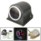 2" 52mm Universal Turbo Boost Gauge Meter Carbon Fiber holder Smoke Face PSI