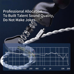 Angel Wing 3.5mm Wired Earphones Electrostatic Dynamic Balanced Hi-Fi Monitor Sport Music Earphone Headphones
