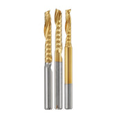 3.175mm Shank 12/15/17/22mm Single Flute End Mill Cutter Titanium Coated Spiral Drill Bit