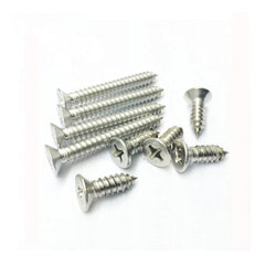 M4SP4 100Pcs M4 304 Stainless Steel Cross Flat Head Self Tapping Screw Wood Screws Speaker Screws Optional Length