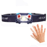 LED 5 Modes Headlamp 950mAh Battery USB Interface Motion Sensor LED Headlamp