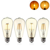 E27 ST64 4W Clear Cover Dimmable Edison Retro Vintage Filament COB LED Bulb Light Lamp AC110/220V