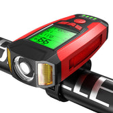 3-in-1 350LM COB Bike Light + USB Horn Lamp + Speed Meter LCD Screen 5-Modes Waterproof Bicycle Headlight With Horn