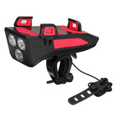 Bike Phone Holder Light Waterproof Horn Power Bank 2000mah 4 in 1