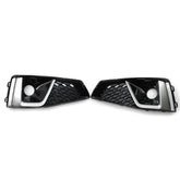 2pcs Front Bumper Fog light Grill Fog Lamp Frames Replacement For Audi A4L 2018-2020