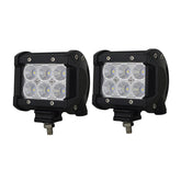 2PCS LED Light Bar 4in 18W Flood Fog Road Boat Driving Led Work SUV Lamp