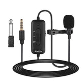 Omani-directional Clip-on Lavalier Microphone 3.5mm Plug Condenser Mic