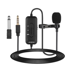 Omani-directional Clip-on Lavalier Microphone 3.5mm Plug Condenser Mic