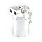 Aluminum Universal Oil Catch Can Tank with Breather Reservoir Filter Baffled