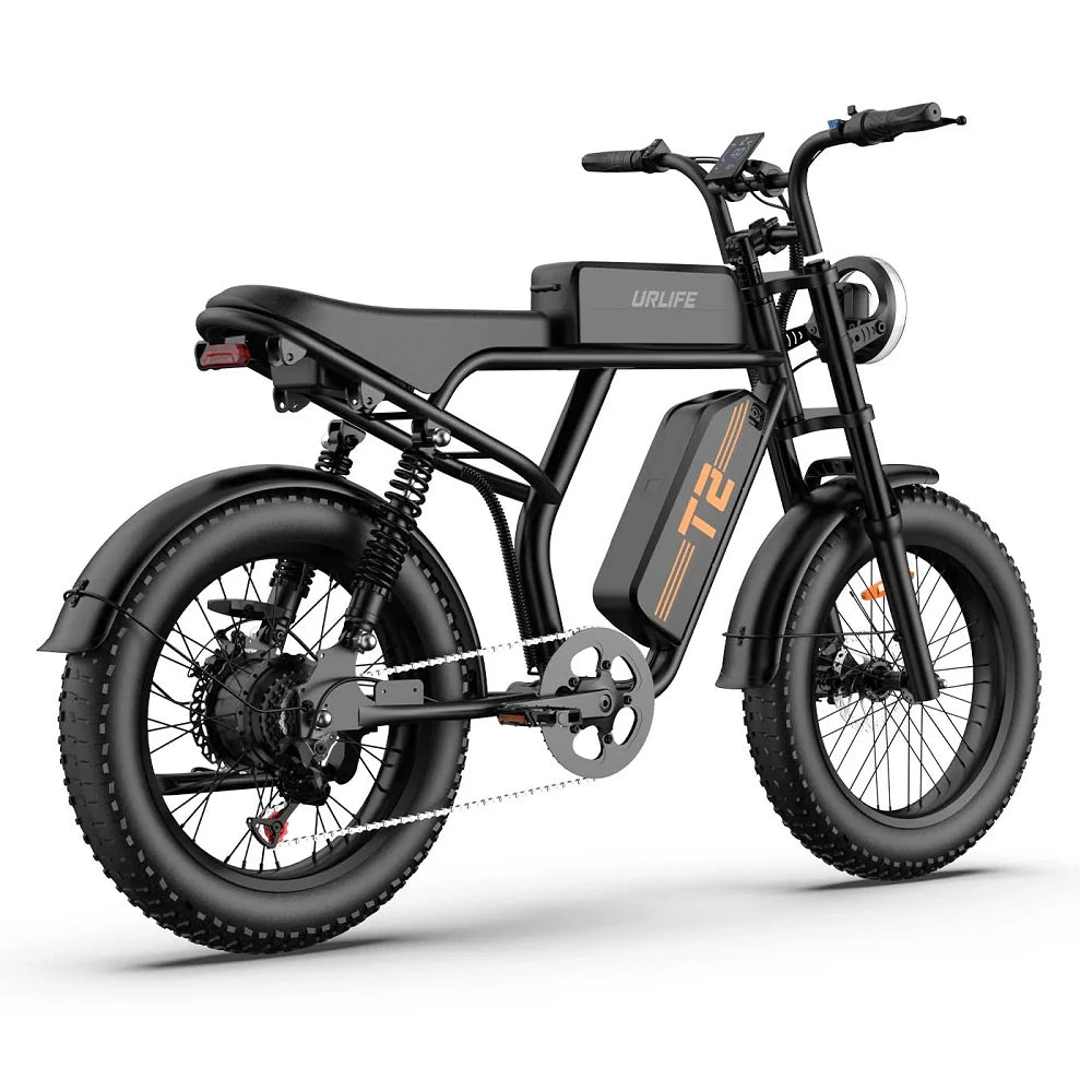 Electric Bike 48V 15.6AH 250W(Peak 1500W) Motor Recommended Top Speed 25KM/H 20inch Fat Tire 160KM Max Mileage 120KG Max Load Electric Bicycle