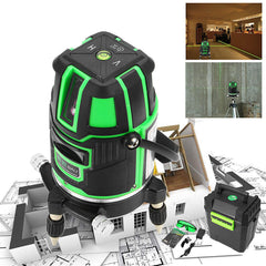 Green Laser Level 2Line 3Line 5Line Cross Lines Self-Leveling 360 Rotary Measure Tool