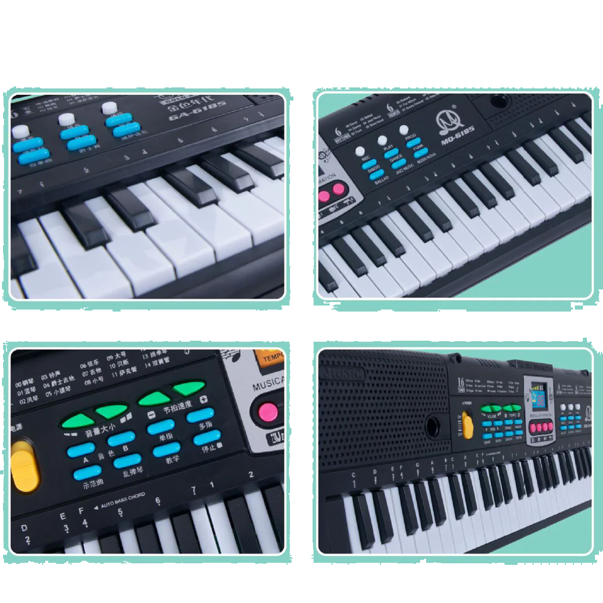 61 Keys Digital Music Electronic Keyboard Electric Piano Organ & Microphone Set